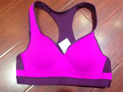 Crop Top Sports Bra Women Fitness Gym Seamless Rims Bra Sports Shockproof Brassiere Yoga Padded Running Jogger Sport Bra Push Up