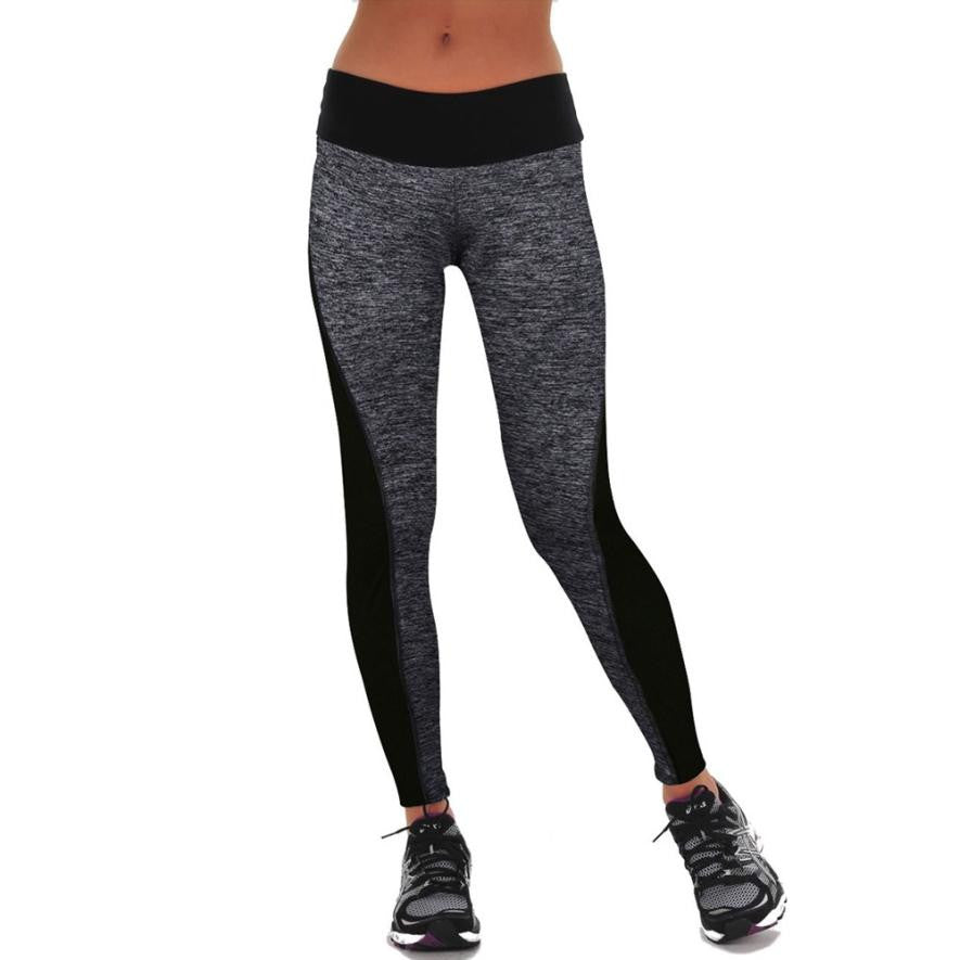 JECKSION Women Workout Trousers 2017 Hot Sale Fitness Leggings Pants Patchwork High Waist Leggings