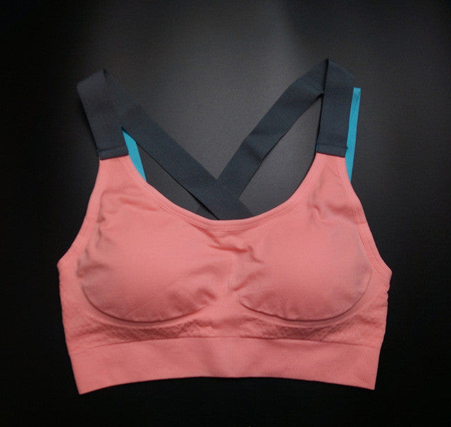 2017 Womens Yoga Bras Push Up Sports Bra Gym Running Padded Bras Athletic Vest Sportswear Underwear