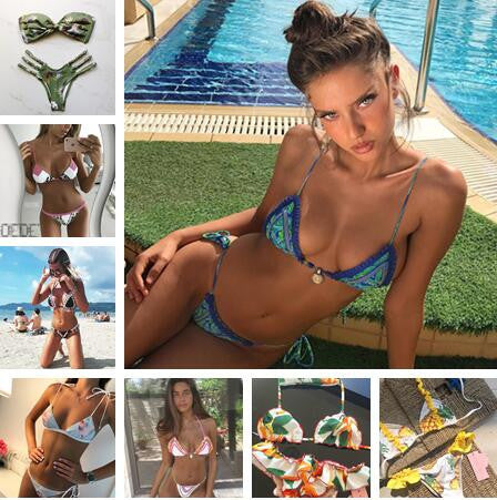 Bathing Suits 2017 bikini Sexy Push Up Summer Swimwear Women Bikini Set Swimsuit Padded Beachwear Biquinis Maillot De Bain
